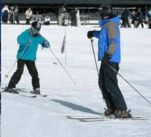 Mt. Rose beginner skier-instructor