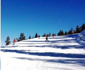 Mt. Rose beginning skiers