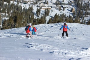 Kirkwood skiers scenic view - good snow
