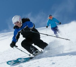 Squaw women skiing