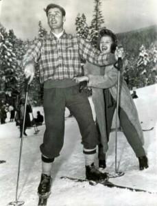 Hollywood stars Errol Flynn and Rita Hayworth.