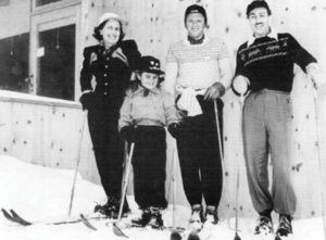 Walt Disney, shown here with his family, was one of the early investors in Sugar Bowl ski resort.