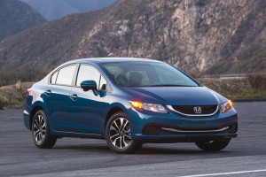 The recent exterior changes have transformed the Civic into a sportier sub-compact. It has a taller trunk, new grille and features a black bar and Honda’s distinctive logo. 