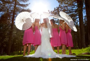 At Tahoe Donner, weddings may take place inside The Lodge Restaurant & Pub, an old-world Tahoe bistro with modern touches, or outside the building surrounded by the forest, under twinkling lights.  