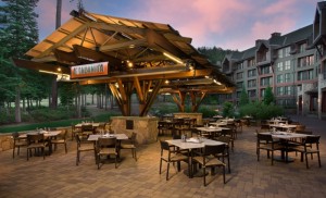 The Ritz-Carlton, Lake Tahoe has indoor and outdoor sitting in late summer and early fall.