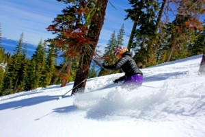 Homewood features amazing views of nearby Lake Tahoe and some of the best tree skiing in the area.