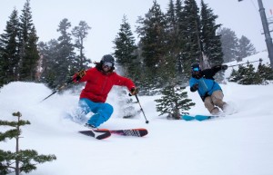 A Squaw Valley skier and rider are loving today's 17 inches of new snow.