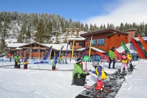 The Diamond Peak Child Ski Center accepts kids starting at age 3 for private lessons and age 4 for group lessons.