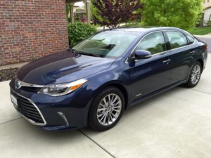 The Avalon Hybrid has a 17-gallon gas tank and can travel nearly 700 miles before it needs a refill, thanks to the approximately 39-40 mpg it gets. Toyota says that is a 66 percent boost in fuel efficiency from the regular Avalon.