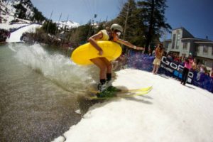 Squaw recently announced that it had rescheduled the annual Cushing Crossing pond skimming contest to Saturday, April 30. 