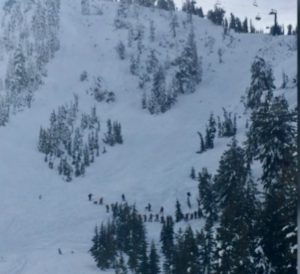 The avalanche at Mt Rose on Saturday was reportedly 350-feet wide and moved 1,000 feet down the slope, and was as deep as 10 feet in some spots, according to a report from the Sierra Avalanche Center.