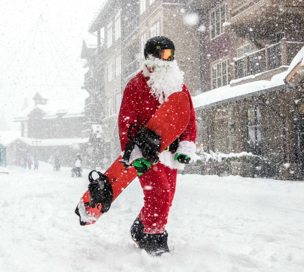 Christmas Eve snow storm at Tahoe ski resorts