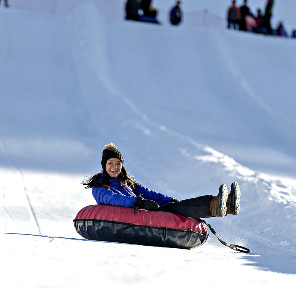 Family fun at Palisades Tahoe tubing hill