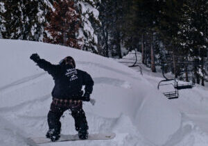 Boreal Mountain received 28 inches of snow by Thursday morning, leading to a powder day for its many snowboarders.