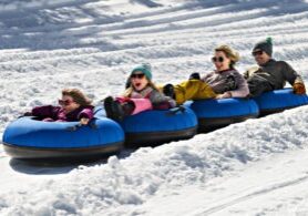 Mt. Rose anticipates operating snow tubing during the winter season for guests of all ages. Small children must be able to ride independently in their own tube. 